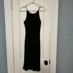 Cachet VTG Y2K black metallic beaded midi dress prom homecoming formal size 4 Photo 2
