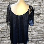 Frederick's of Hollywood  beautiful black lace scoop neck top! Photo 6