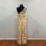 Mac Duggal  68606 Beige One Shoulder Floral Embroidered Gown in Yellow Multi 12 Photo 7