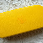 Swavorski Swarovski Hard Shell Clam Sunglasses Case Yellow Swan Felt Lined Protective Photo 0