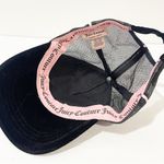 Juicy Couture  Black Velvet Silver Rhinestone Tricker Adjustable Hat Y2K Photo 3