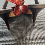 #122 DONALD J PLINER the basket weave sling back pump Red Size 7.5 Photo 6