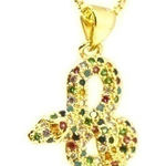 Colorful Snake Necklace Gold Photo 0