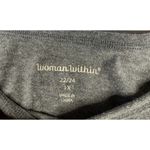 Woman Within  Gray Dear Santa Christmas Puppy Dog Long Sleeve Shirt Size 22/24 1X Photo 2