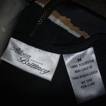 Allison Brittney  M Black White Gold Stripe Dress Photo 6