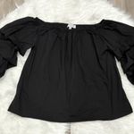 Hayden Elegant Black Gathered Top Size M Photo 0