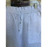 Ralph Lauren Black Label Pants‎ 100% Linen Paper Bag Drawstring Size 14 Beachy White Photo 1