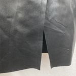 Ann Taylor Black Faux Leather Knee Length Skirt 10P Photo 2