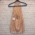 About Us 🎓 NWT  Peach Sequin Lined Mini Dress Photo 7