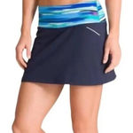 Athleta  Womens Small Tall Relay‎ Athletic Skort Navy Blue Multicolor Photo 0