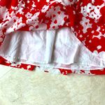 Liz Claiborne Fun Vintage Floral  Summer Red & White Dress sz 8 Photo 2