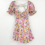 Hello Molly  Womens Cottagecore Boho Open Back Floral Spring Katie Mini Dress M Photo 4