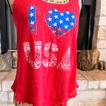 Source Unknown Red I Love USA Tank Top Size M Photo 1