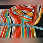 Mossimo Striped Elastic‎ Boat Neck Wide Flutter Short Sleeve Size L Off Shoulder Red Size L Photo 6