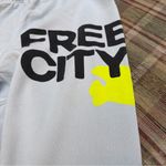 Free City  Gray Track Pants with Black and Yellow Accents Photo 1