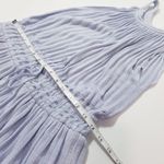 Point Sur Light Blue Linen Blend Knit Maxi Dress Sleeveless Drawstrings Size M Photo 5