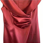 Eliza J Women's Burgundy Shawl Collar Pleated Midi Sheath Party Dress Size 10 Photo 1