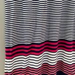 Max Studio  jersey Skirt Women's Small Blue Pink Striped Casual Pull On Pockets Photo 3