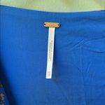 Free People  Blue Plunge Neck Bell Sleeve Dress Photo 1