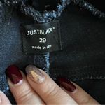 Just Black Maternity Dark Blue Full Panel Flare Denim Jeans Photo 9