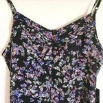 EXPRESS New XS Black Mini Floral Midi Slip Dress Photo 1