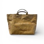 Camel Tan Plastic/Waterproof Tote Bag Medium Work Office Minimalist Carryall Photo 2