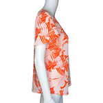J.Crew Shirt Womens 10 Orange Floral Flower Tropical Office Casual Versatile Photo 1