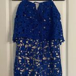 J.O.A. . Blue And Nude Lace Romper Photo 3