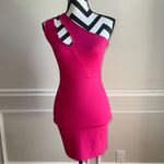 superdown  Nava Asymmetrical Mini Dress One Shoulder Hot Pink Small Photo 1