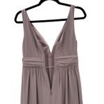 Lulus NWT  Dusty Leading Role Taupe Mauve VNeck Maxi Dress Bridesmaid Formal Sz S Photo 3