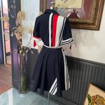 Venus  Nautical Preppy Blue & Red and White Wrap Dress Tie Sleeves - Sz 6 💚🎀 Photo 7