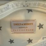 Pottery Barn  x Emily & Merritt Striped Gold and White Large Cosmetic Travel Bag Photo 2
