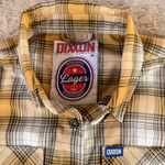 DIXXON Flannel Company Lager Plaid Long Sleeve Button Up Shirt Women XS Western Yellow Size M Photo 8