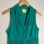 Anthropologie  Maeve Swiss Dot Crochet Shirt Dress Sleeveless Photo 3