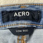 Aeropostale  Distressed Skinny Denim Jeans Womens 6 Short Blue Raw Hem‎ Low Rise Photo 3