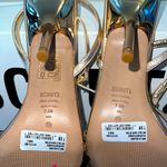 Schutz NWOT Amelia Square Gold Metallic Stiletto Heels with Dust Bag Photo 7