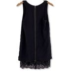 Madison Marcus  Black Sleeveless Silk Lace Trim S Photo 1