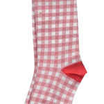 Aerie  Gingham Cotton Crew Socks‎ Pink White NWT Photo 0