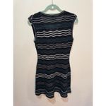 M Missoni Knit Mini Dress Wave Pattern Sleeveless Black Blue White Sz 46 (10) Photo 3