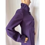 J.Crew Uptown Dress Purple coat pleated stand collar preppy size 2 Photo 7
