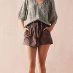 Anthropologie Omika Isla Tasseled Blouse Elliot Galapago Womens Size Small Green Photo 1