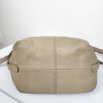 Stone Mountain Beige Tan Leather Slouch Shoulder Bag Purse Photo 10
