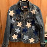 Zena Jeans Painted Vintage Denim Jacket Photo 0