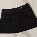 Urban Outfitters  Micro Utility Wrap Cargo Mini Skirt Womens 8 Black Snap Closure Photo 0