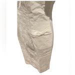 Talbots  Petites White Brocade Cotton Blend Square Neck Capped Sleeve Midi Dress Photo 3