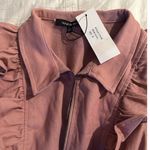 Strut & Bolt mauve color Ruffled Zip Up Sleeveless Twill Jumpsuit size L NWT Photo 8