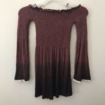Sage Smocked Off The Shoulder Ombré Mini Dress Photo 3