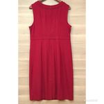 Talbots Red Sleeveless Shift Dress Belt Detail Photo 1