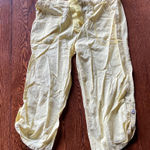 PINK - Victoria's Secret Pink VS Yellow Striped Capri Pants SIZE L Photo 0