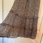 Anthropologie  Kira Off the Shoulder Peasant Midi Dress Floral Metallic Sz 4 Photo 9